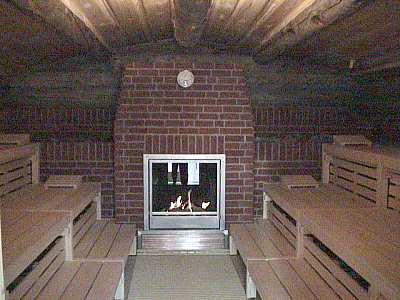 Finnische Kelo-Sauna