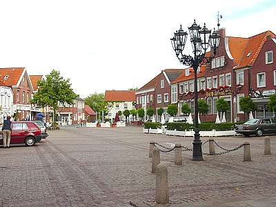 Urlaubsbilder kostenlos im Internet, Marktplatz in Esens