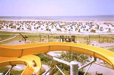 Gute Aussicht von der Super-Wasserrutsche